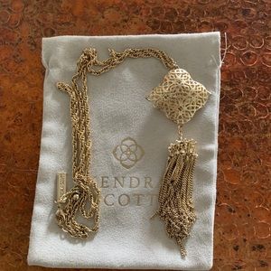 Retired filigree gold necklace